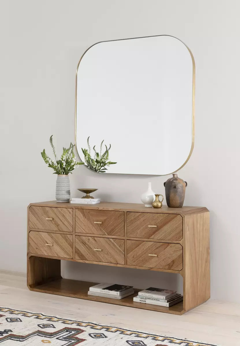 Caspian 6 Drawer Dresser, Natural Ash Veneer