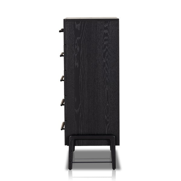 Rosedale 6 Drawer Tall Dresser-Ebony Oak