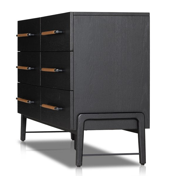 Rosedale 6 Drawer Dresser - Ebony Oak