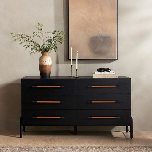 Rosedale 6 Drawer Dresser - Ebony Oak