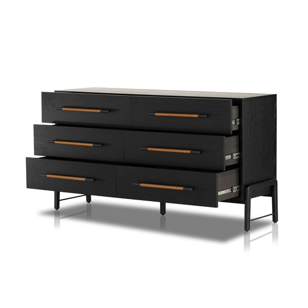 Rosedale 6 Drawer Dresser - Ebony Oak