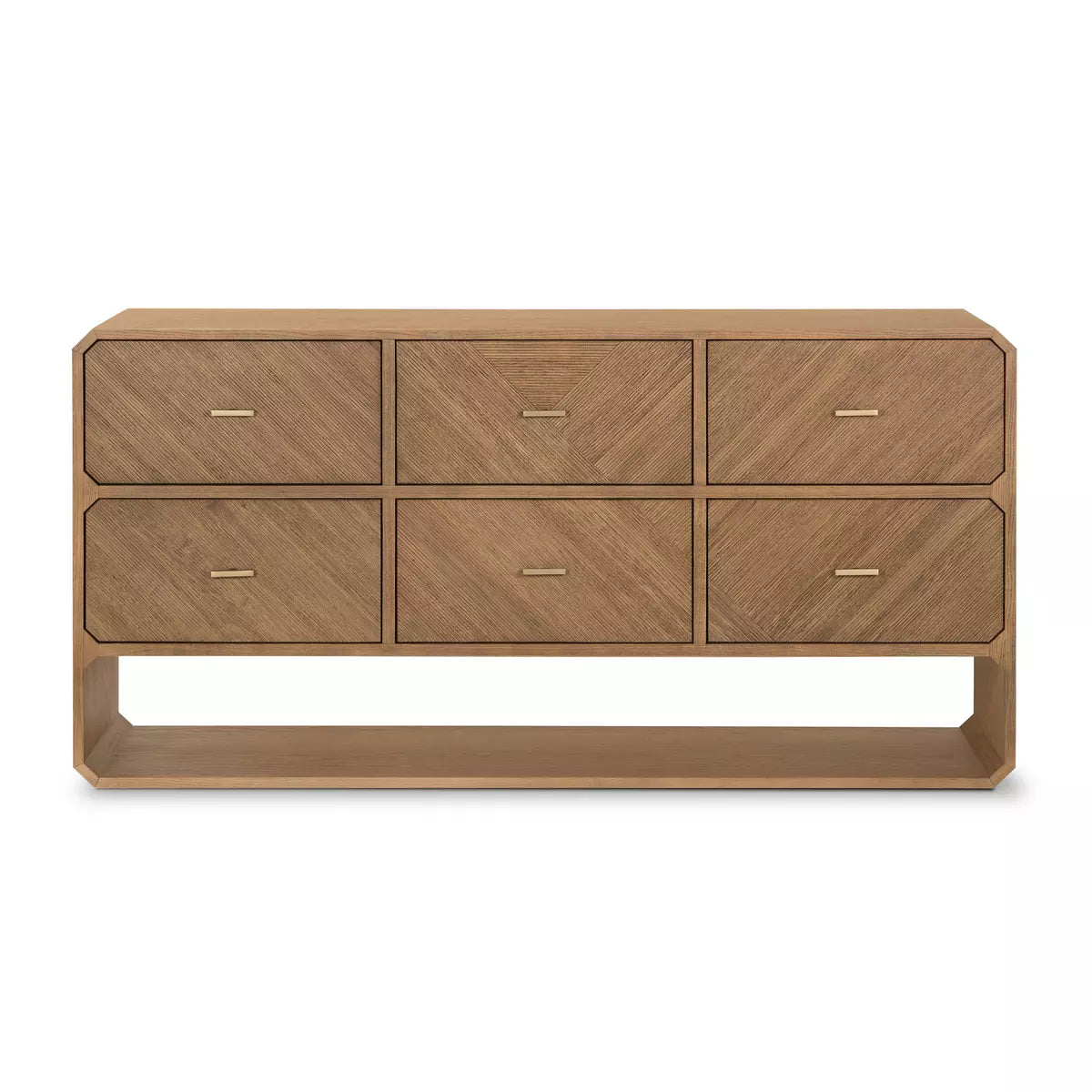 Caspian 6 Drawer Dresser, Natural Ash Veneer