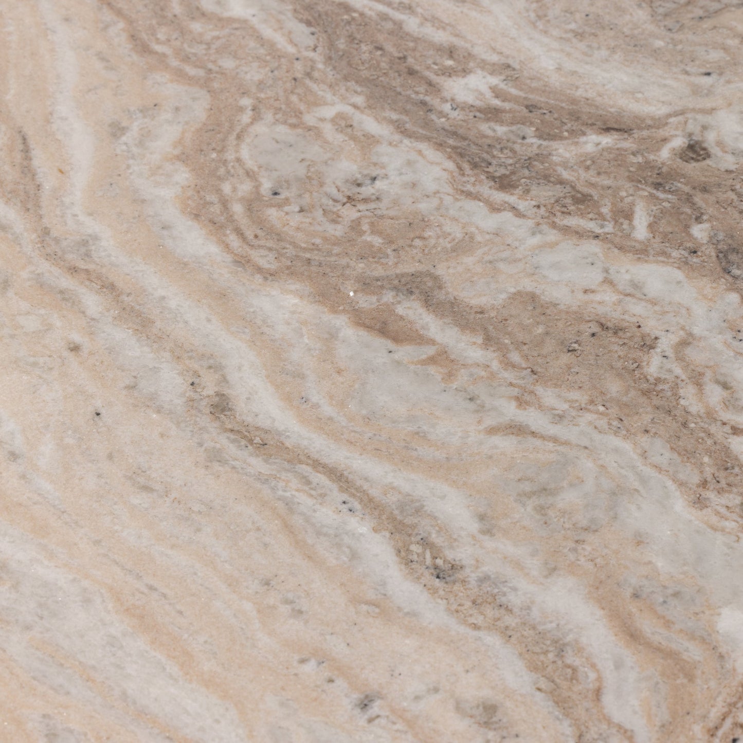 Dev Taupe Marble and Grey Metal Coffee Table