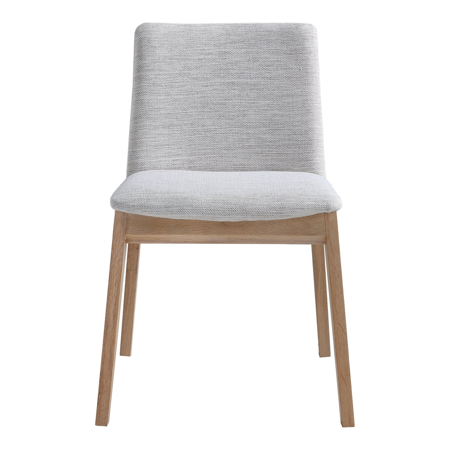 Deco Oak Dining Chair, Grey, Set of 2