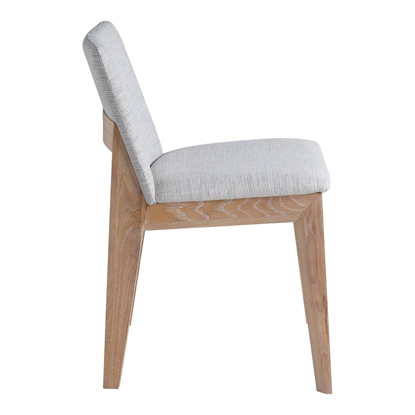 Deco Oak Dining Chair, Grey, Set of 2