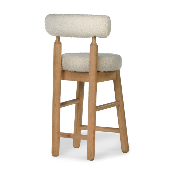 Centro Upholstered Oak Counter Stool