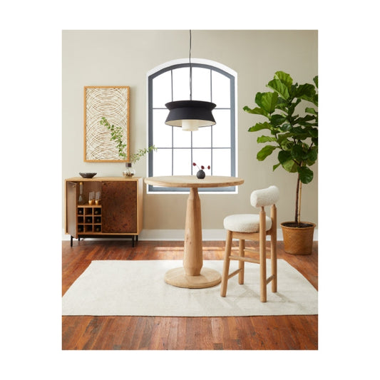 Centro Upholstered Oak Counter Stool