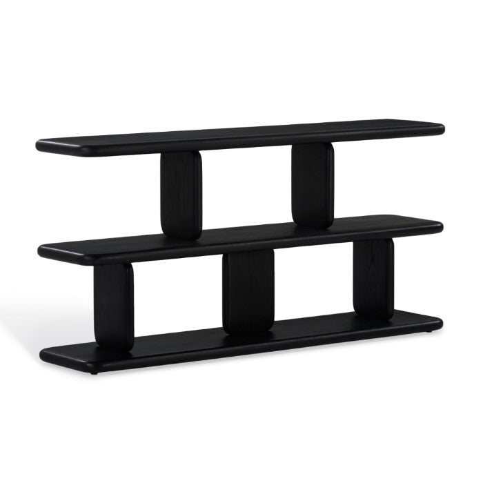 Laurel Solid White Oak Low Shelving