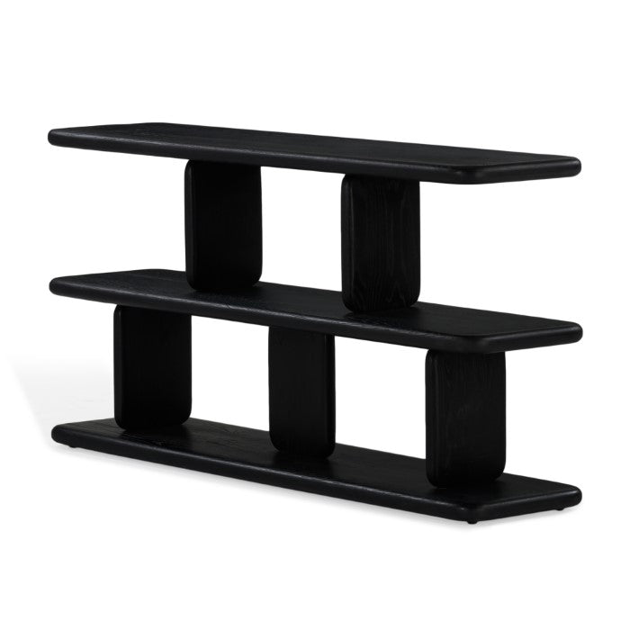 Laurel Solid White Oak Low Shelving