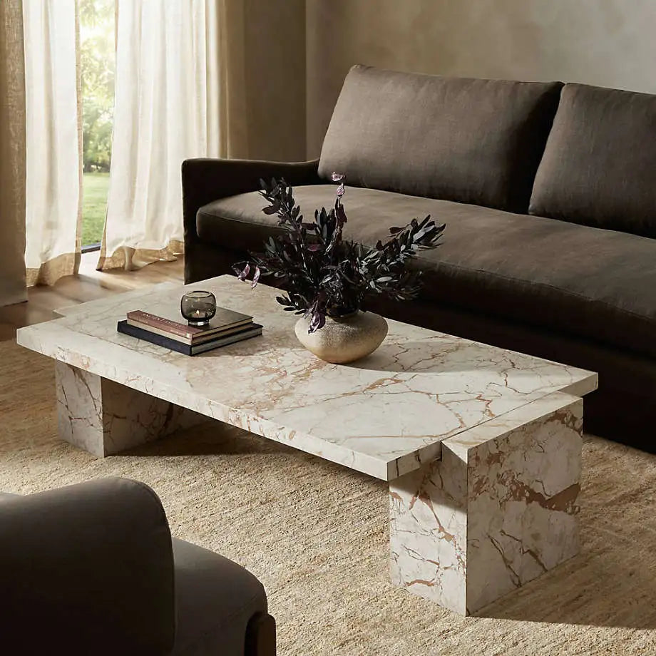 Romano Marble Rectangular Coffee Table