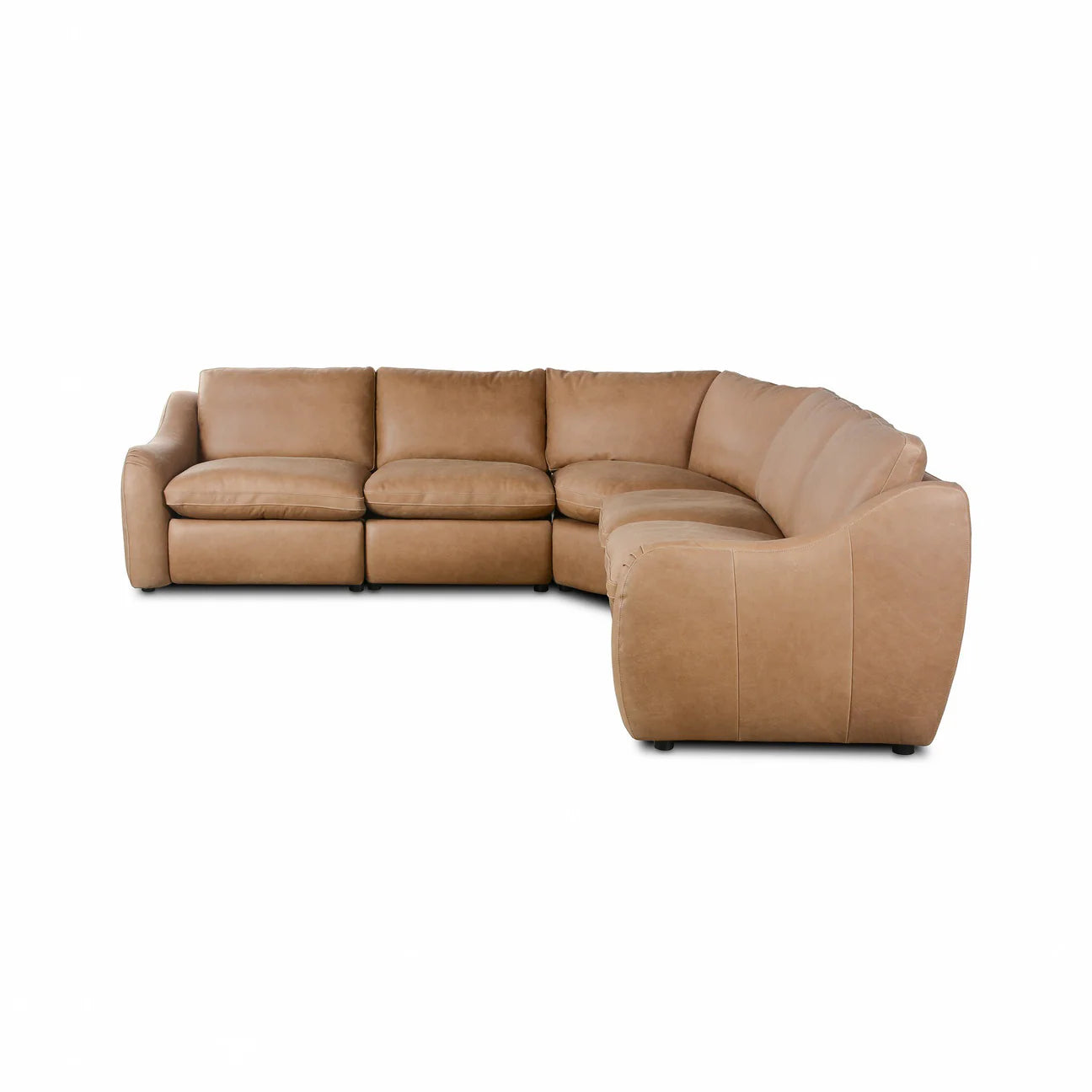 Crawford Power Recliner 5-Piece Sectional Leather