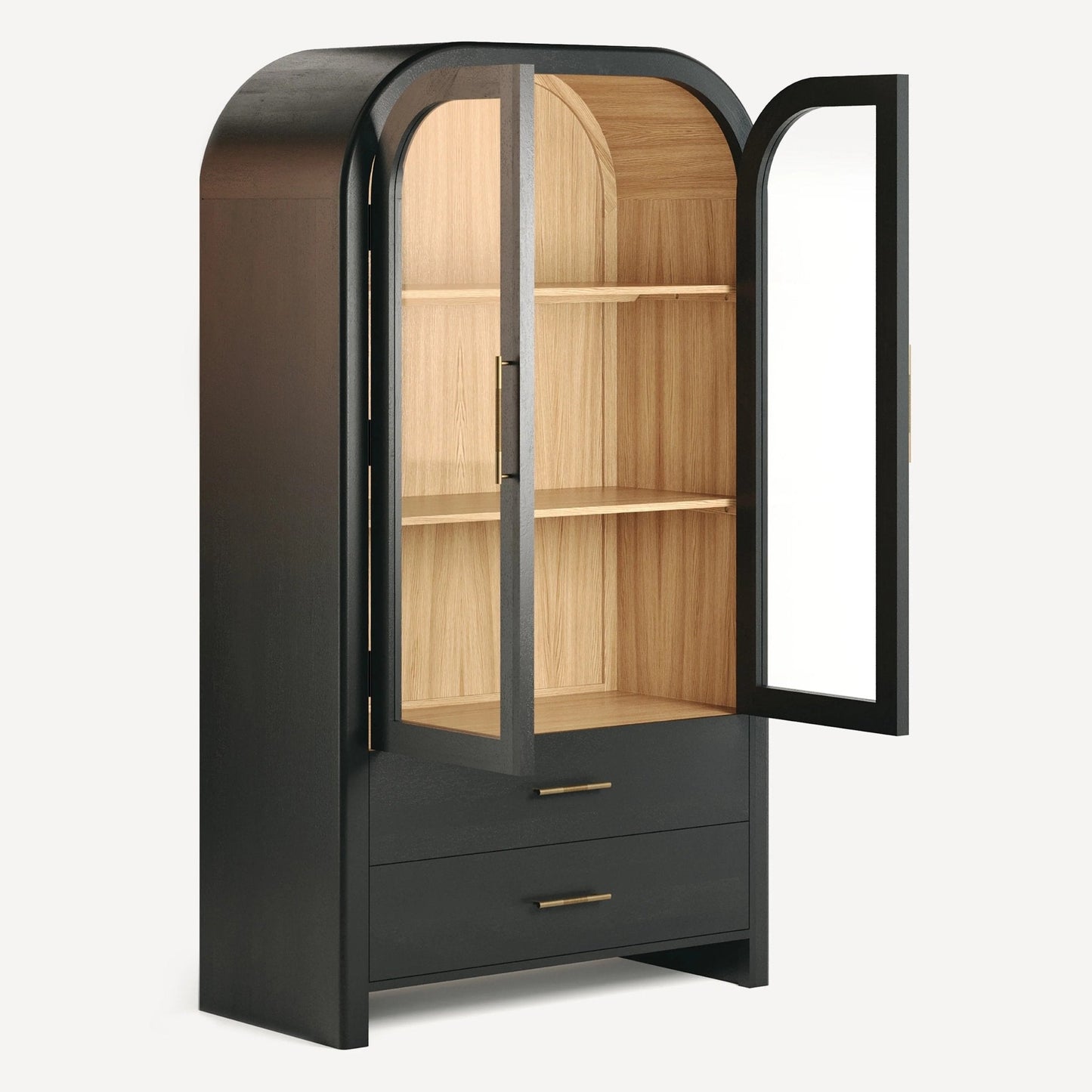 Liam Solid Wood Tall Cabinet