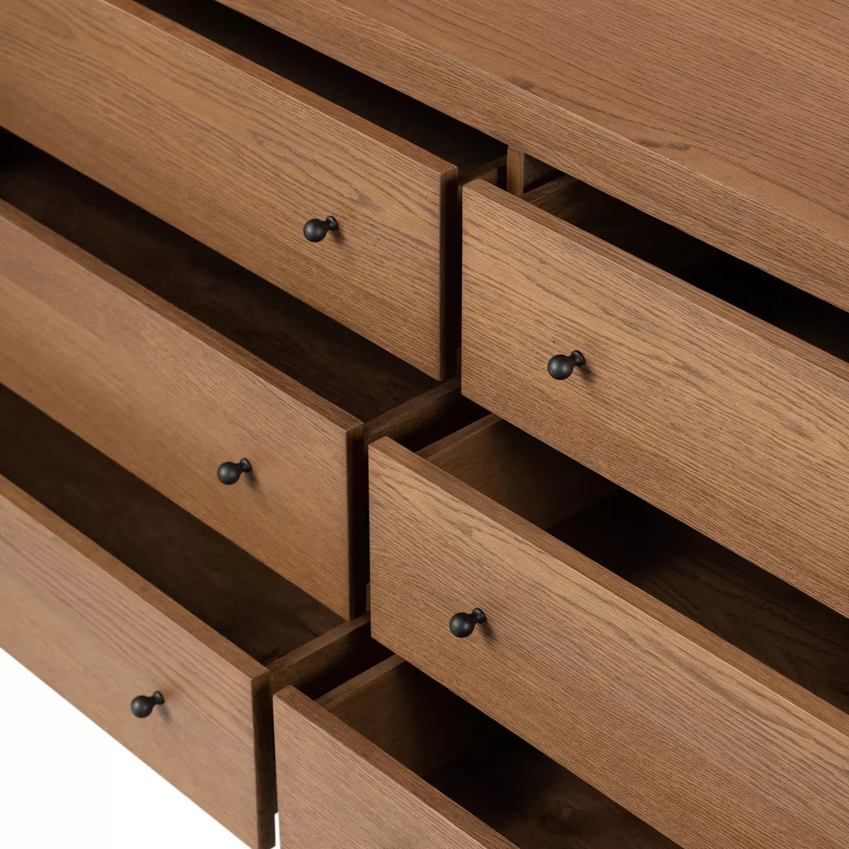 Roark 6 Drawer Dresser, Amber Oak