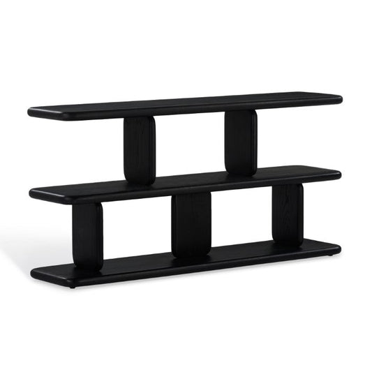 Laurel Solid White Oak Low Shelving