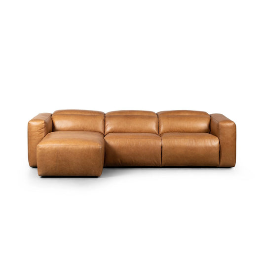 Radley Power Recliner 3 Piece Sectional With Chaise Leather