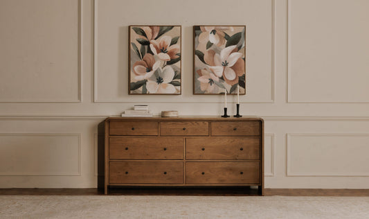 Riley 7 Drawer Dresser Oak